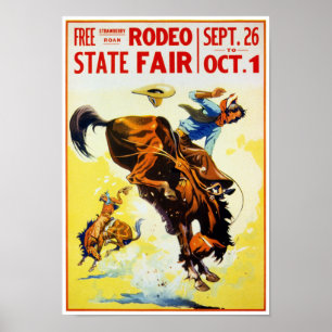 Återställd vintageRodeoaffisch Poster