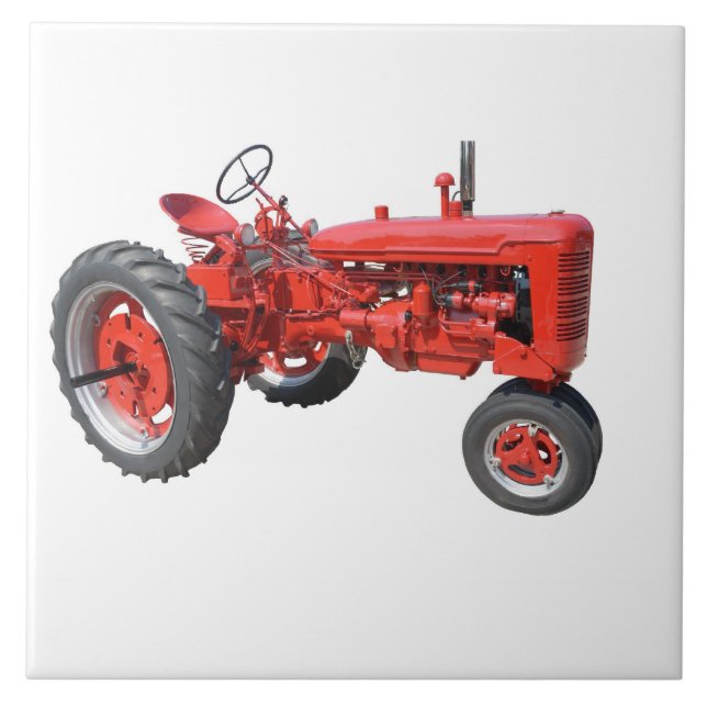 Återställd vintagetraktor kakelplatta (Framsidan)