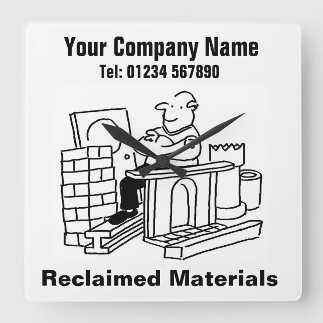 Återställda material - bock för affärskontor fyrkantig klocka (Framsida)