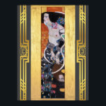 Återställde Klimt Judith Salome Art nouveau Deco Poster<br><div class="desc">Historiens underbarare målningar,  digitalt återställda,  ljusare och färgade om i dag. Judith II (Salome) målades 1909 av Gustav Klimt i Art nouveau (Modern) stil.</div>