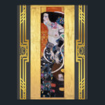 Återställde Klimt Judith Salome Art nouveau Deco Poster<br><div class="desc">Historiens underbarare målningar,  digitalt återställda,  ljusare och färgade om i dag. Judith II (Salome) målades 1909 av Gustav Klimt i Art nouveau (Modern) stil.</div>