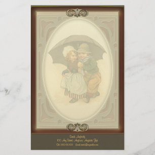 Återställer återigen Vintage, illustration Brevpapper