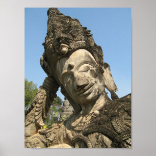 Återställer Buddha ... Nong Khai, Isan, Thailand Poster