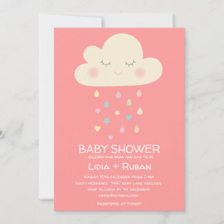 Återställer inbjudan till Cloud Baby Shower