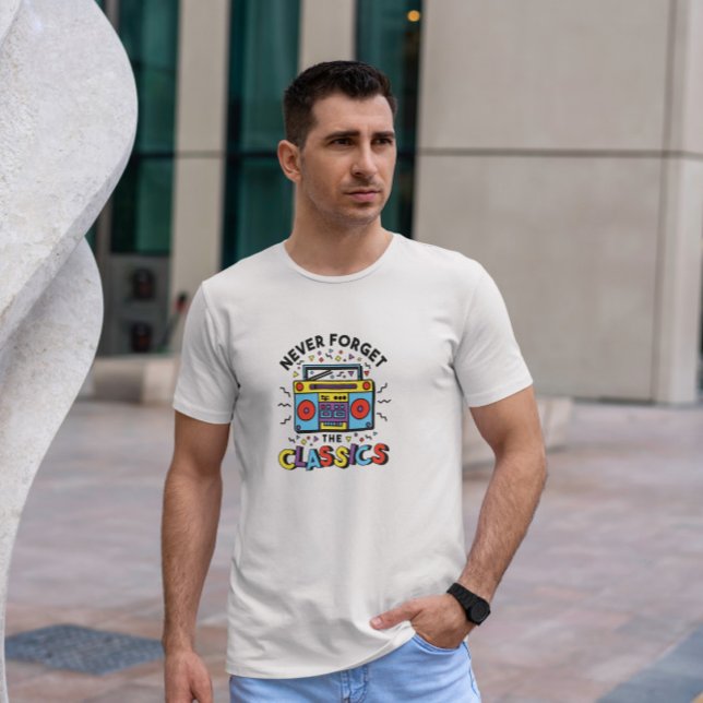 Återställning av boombox färgstark t shirt (Skapare uppladdad)