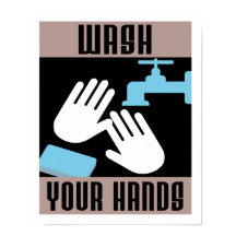Återställning av coola Tvätta Händer Poster