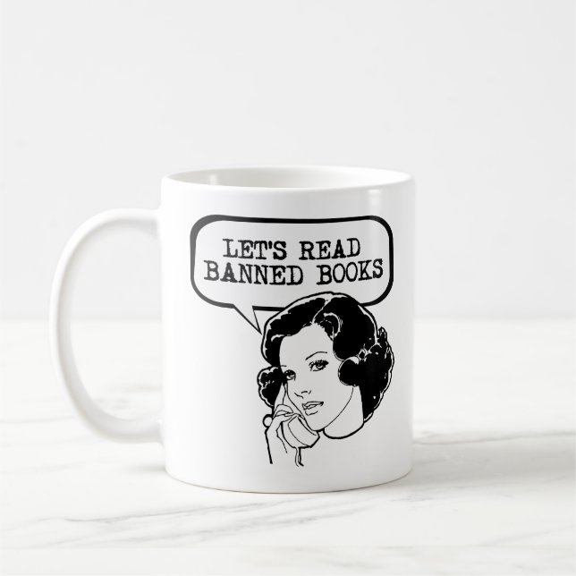 Återställning av låt oss läsförbud för Bokar Kaffemugg (Vänster)