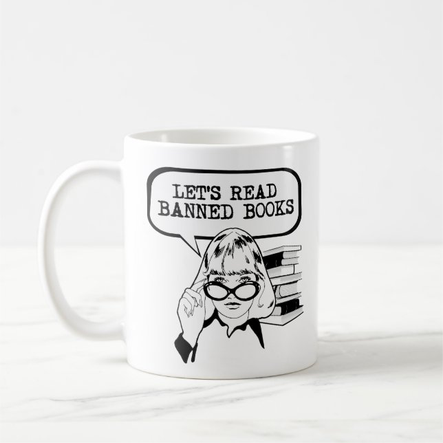 Återställning av låt oss läsförbud för Bokar Kaffemugg (Vänster)