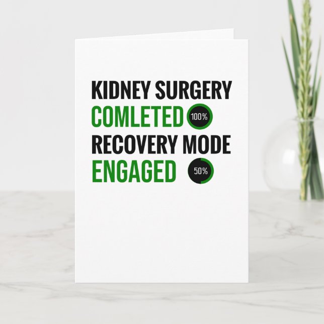Återställning av njurkirurgi | Kidney Transplant G Kort (Framsida)
