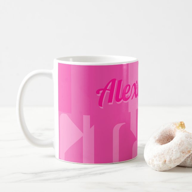 Återställning av personligens Shock rosa Kaffemugg (Med munk)