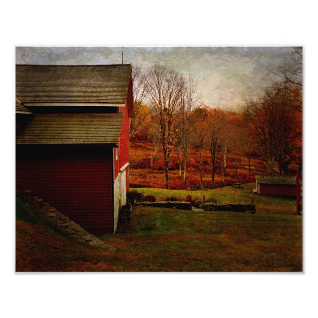 Återställning av Photo Print-Red Barn Fototryck (Framsidan)
