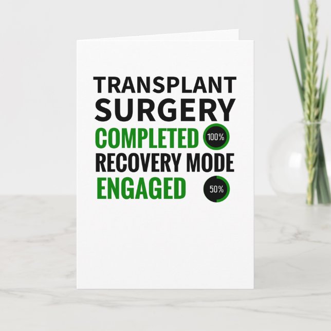 Återställning av transplantationskirurgi | Överlev Kort (Framsida)