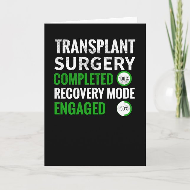 Återställning av transplantationskirurgi | Överlev Kort (Framsida)