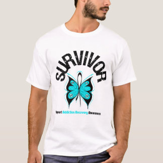 Återställning för ÖVERLEVANDEfjärilsböjelse T Shirt