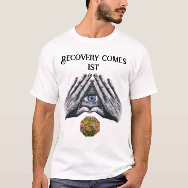 Återställning kommer första gången t shirt (Framsida)