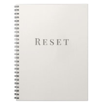 Återställning – Minimal typografi anteckningsbok