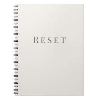 Återställning – Minimal typografi anteckningsbok