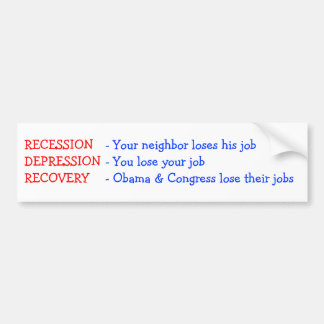 Återställning - Obama & kongressen förlorar deras Bildekal