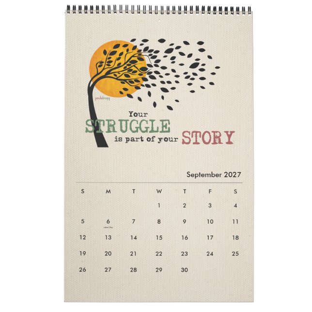 Återställningscitationstecken, inspireras slogan, kalender (Sep 2027)