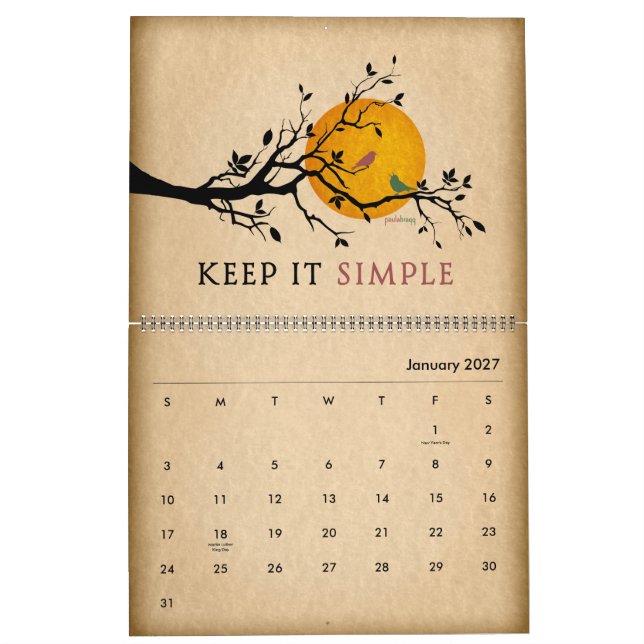 Återställningscitationstecken, inspireras slogan, kalender (Jan 2027)