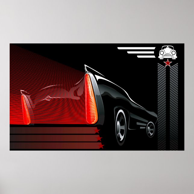 Återställningsdesign för klassiska bilar Poster -  (Framsidan)