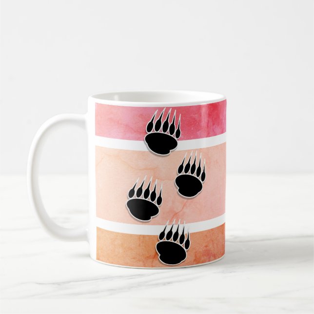 Återställningsdesign för svart Tass avtryck Kaffemugg (Vänster)