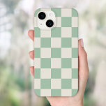 Återställningskontroll av Grönt<br><div class="desc">Trendiget boho checkerboard skriver ut telefonfodral i sidans grönt och benvitt färg. Använda designen verktyg om du vill lägga till ditt eget monogram,  namn eller annan text,  eller ändra färgen i bakgrunden om du vill skapa ett unikt hölje för en typ av enhet.</div>
