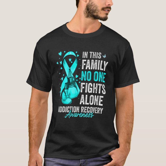 Återställningsmedvetenhet om Family Support Addenc T Shirt (Framsida)