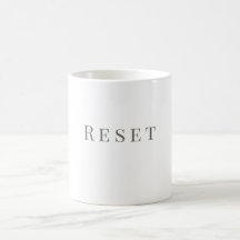 Återställningsmugg – Minimalistisk typografidesign