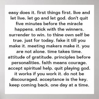 återställningsslogan poster