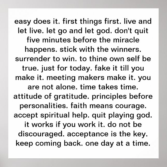 återställningsslogan poster (Framsidan)