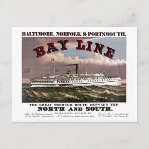 Återställt Baltimore, Norfolk, Portsmouth Line Vykort