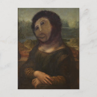 återställt Mona Lisa Vykort
