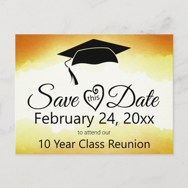 Återträff Mall för Spara Datum i akvarellstil PO Vykort (Framsida)