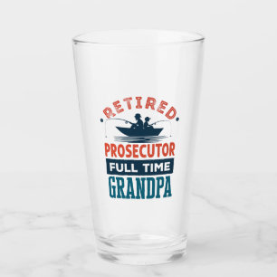 Återtrött åklagare Fullt Time Grandpa Pension Glaskopp