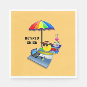 Återtrött Chick, färglös och söt. Pappersservett