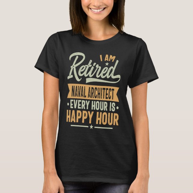 Återtrött marial Architect Naval Architect Retrött T Shirt (Framsida)