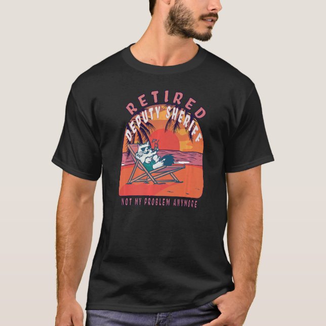 Återtrött sheriff Vintage Pension T Shirt (Framsida)