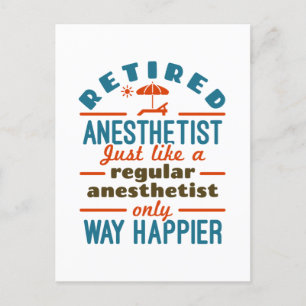 Återtrött sjuksköterska Anesthetist CRNA Way Happi Vykort