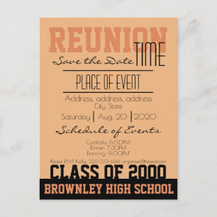 Återunionsdesign Meddelande Vykort