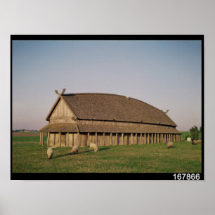 Återuppbyggnad av 100-talets Viking house Poster