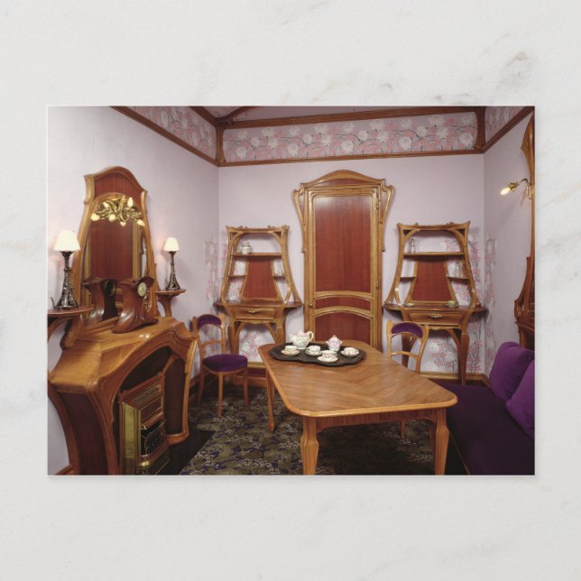 Återuppbyggnad av en salon av Cafe de Paris Vykort (Framsida)