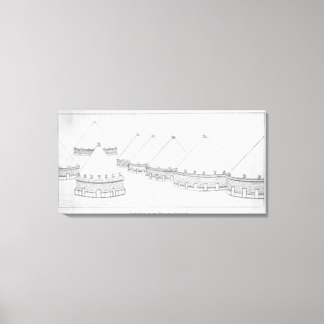 Återuppbyggnad av Etruscan grav i Tarquinia Canvastryck (Framsida)