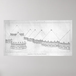 Återuppbyggnad av Etruscan grav i Tarquinia Poster