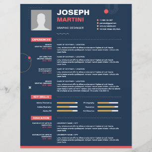 Återuppta abstrakt, CV + Brev