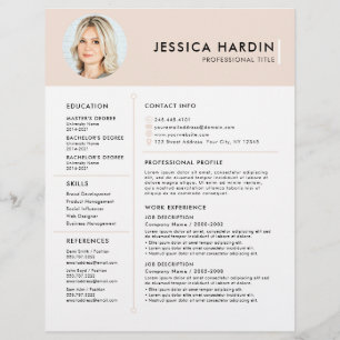 Återuppta fotot med Modern och ren beige-jobb Reklamblad
