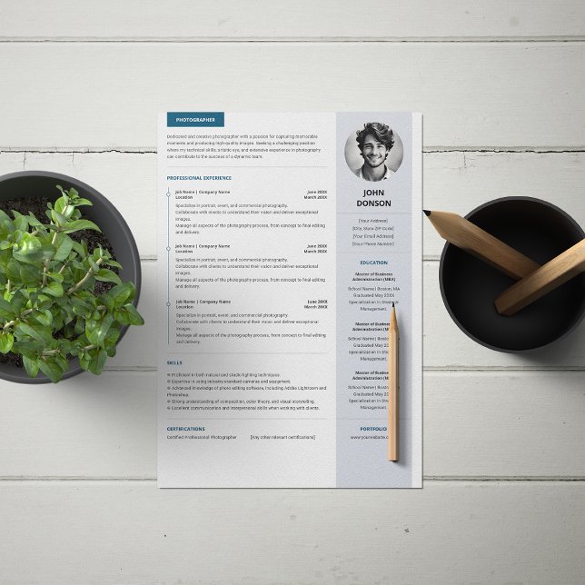 Återuppta minimalistisk rengöring av kreativet (Skapare uppladdad)