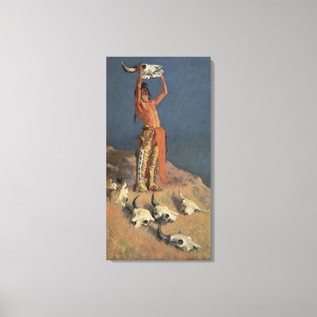 Återuppväcker bufflarna av Frederic Remington Canvastryck (Framsida)