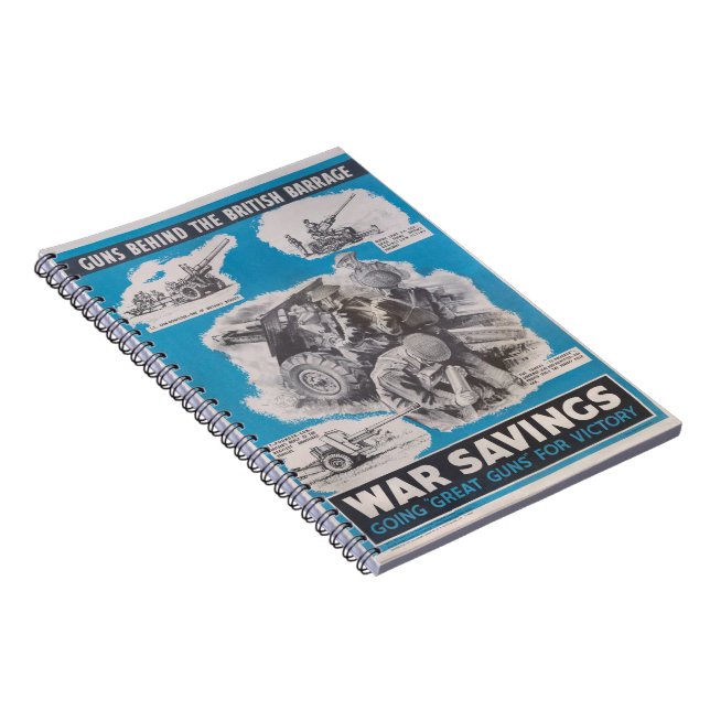 Återutskrift av brittisk krigstid poster. anteckningsbok med spiral (Högra Sidan)