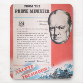 Återutskrift av brittisk krigstid poster. musmatta
